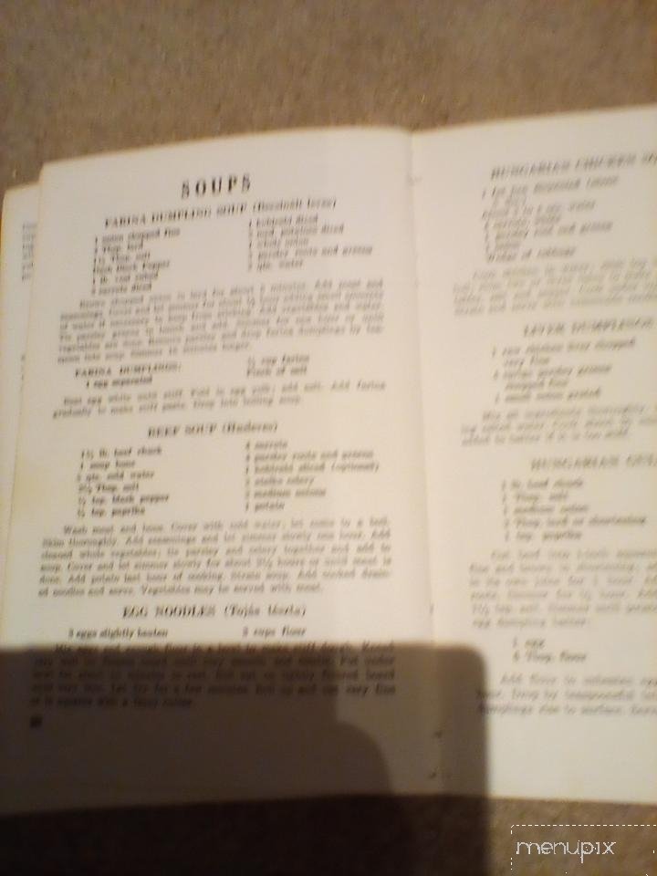 Menu page 1
