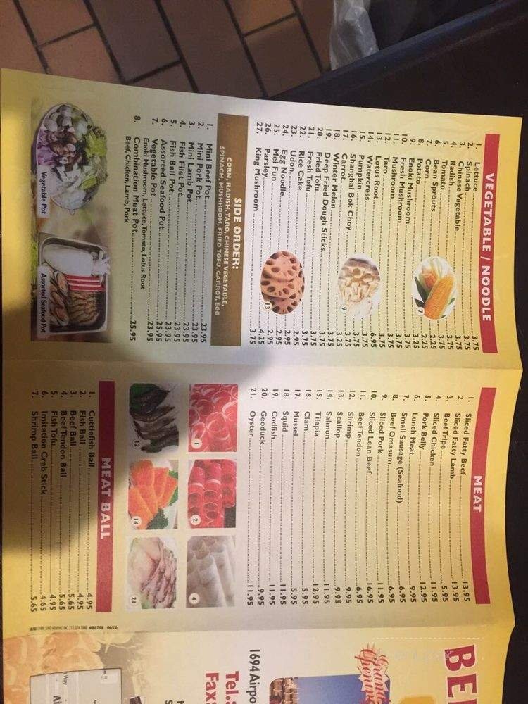 Menu page 1