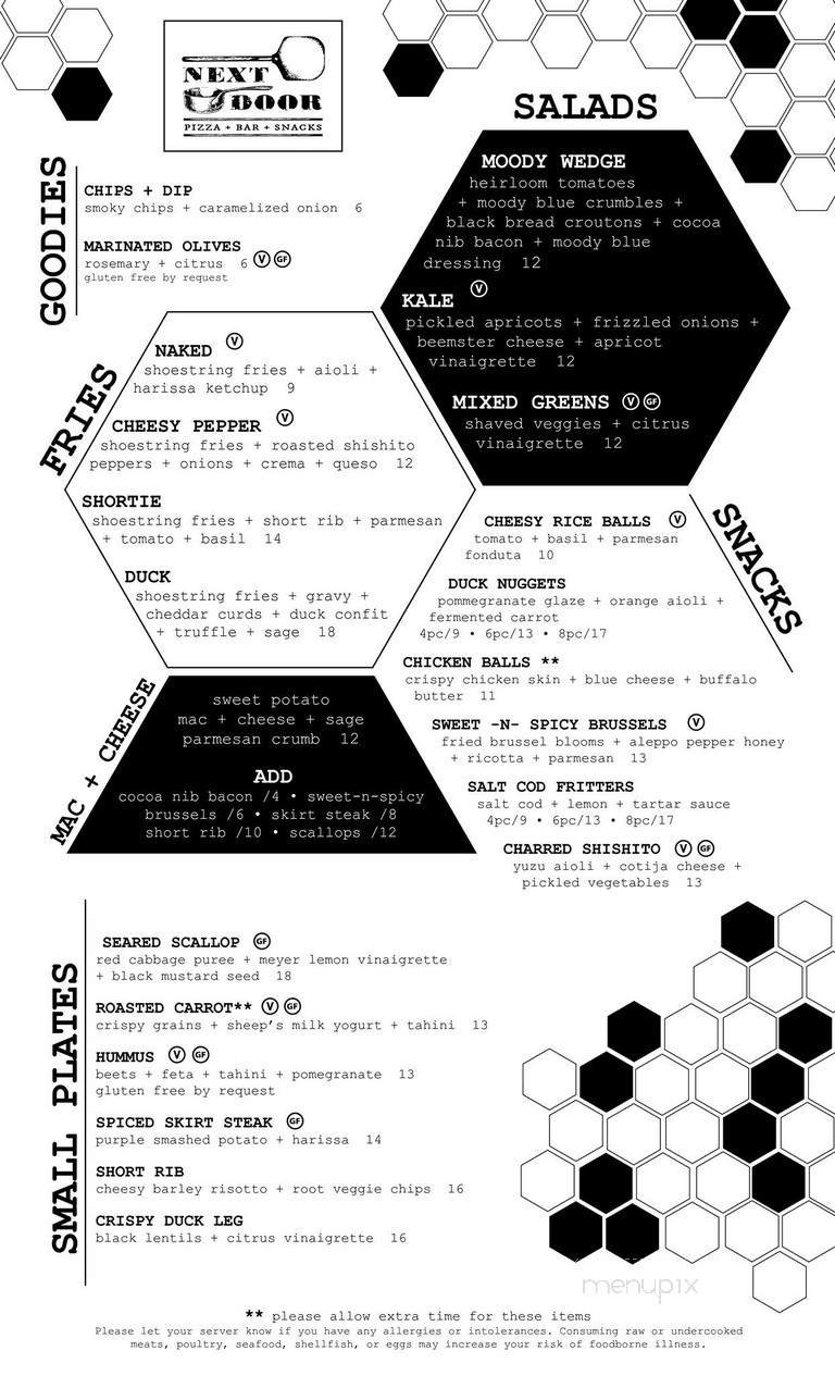 Menu page 1
