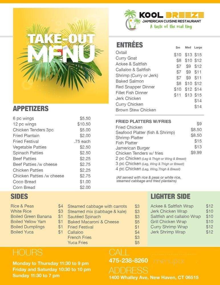 Menu page 1