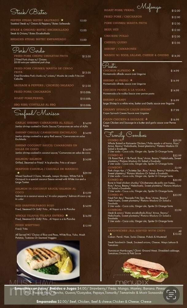 Menu page 1