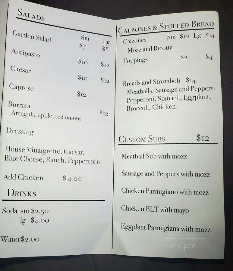 Menu page 1