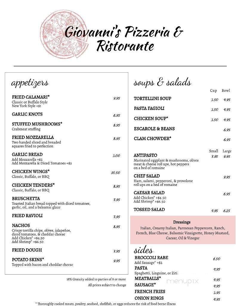 Menu page 1