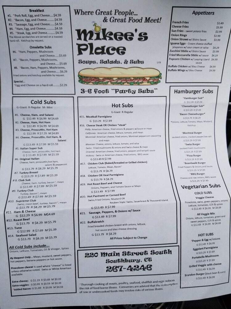 Menu page 1