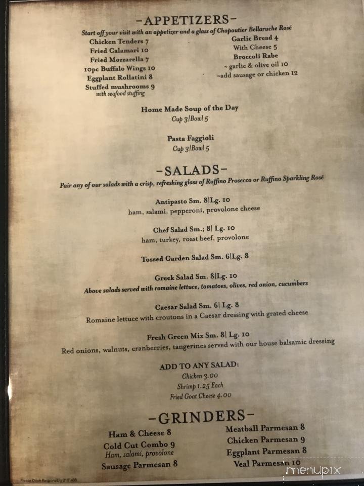 Menu page 1