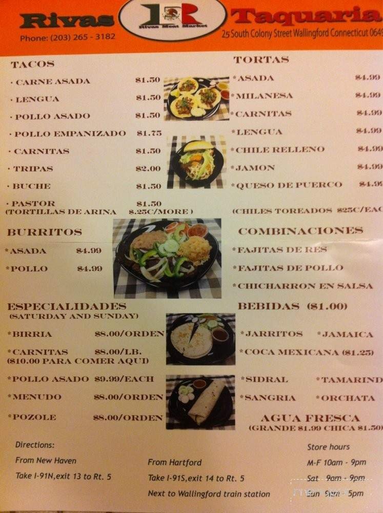 Menu page 1