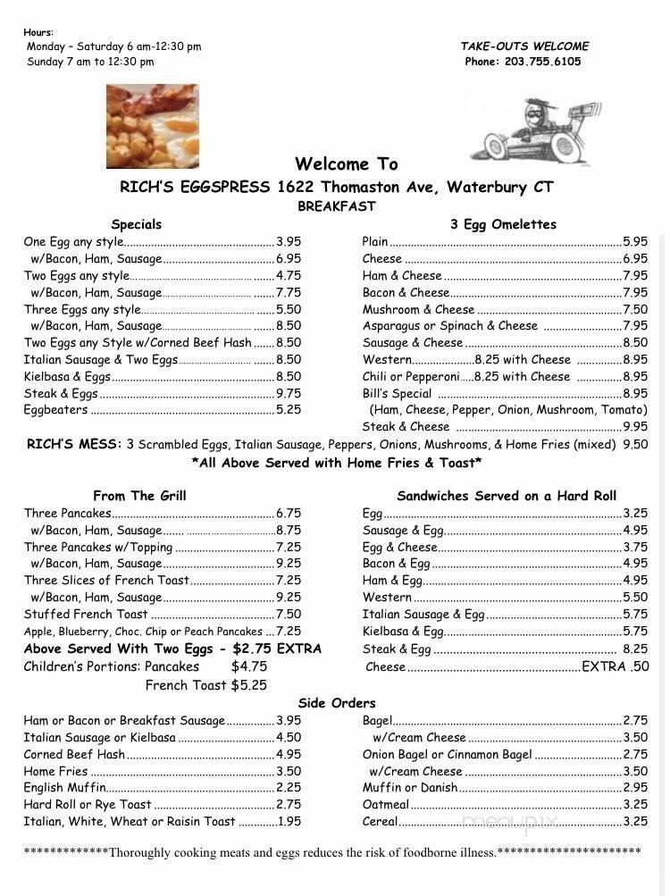 Menu page 1