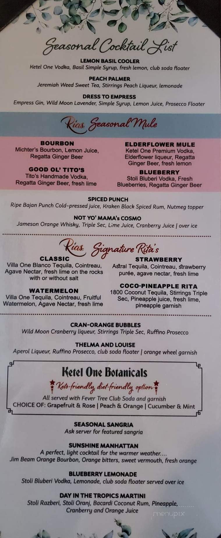 Menu page 6
