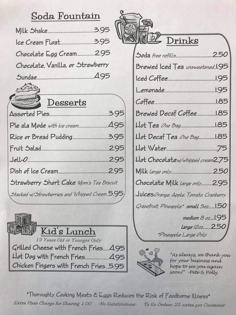 Menu page 1