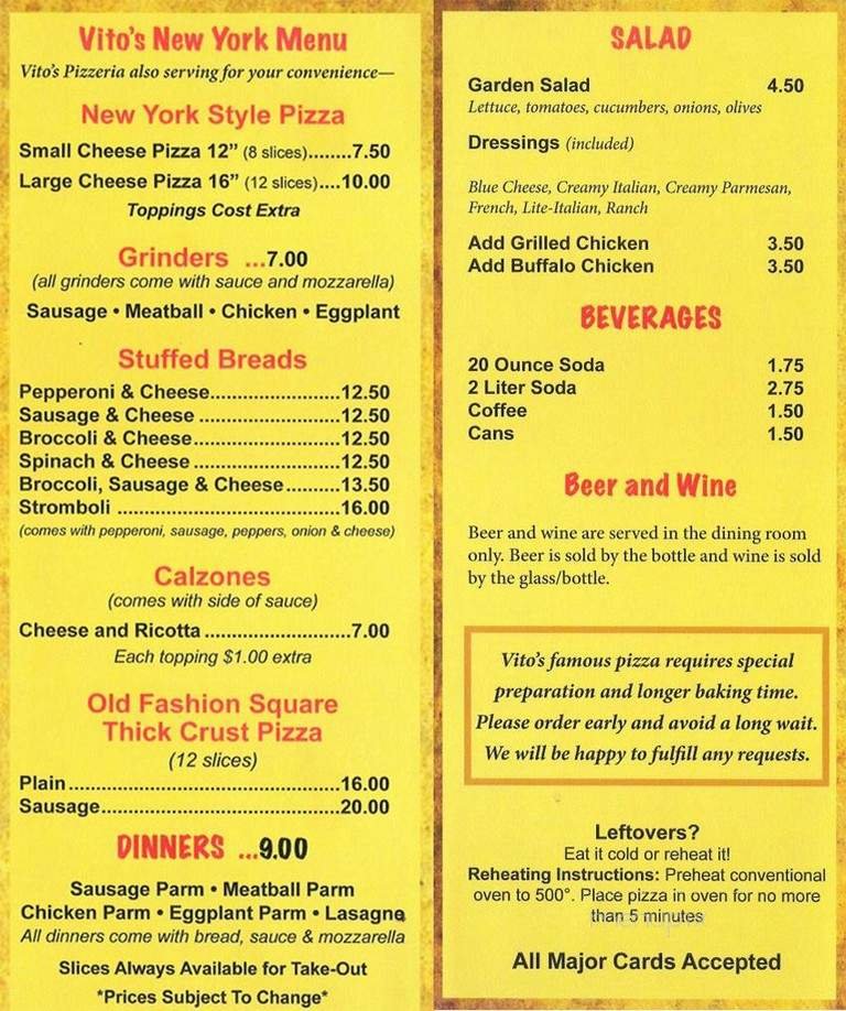 Menu page 2