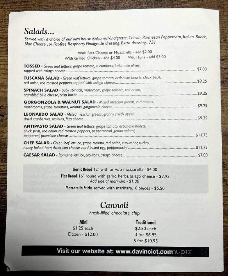 Menu page 1