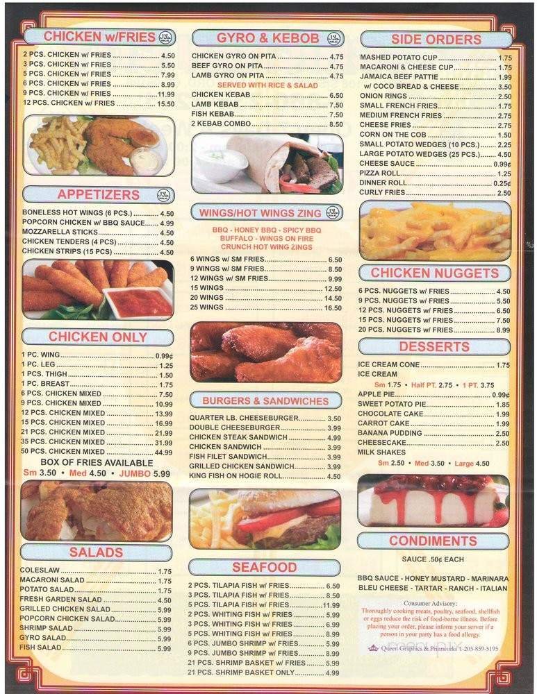 Menu page 1