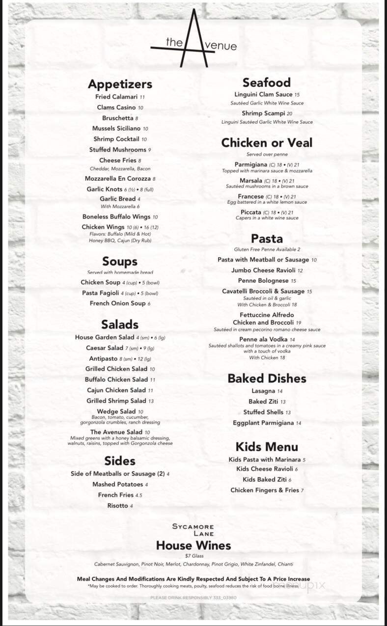 Menu page 1