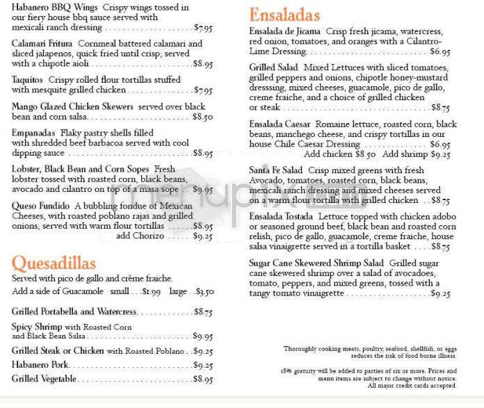 Menu page 2