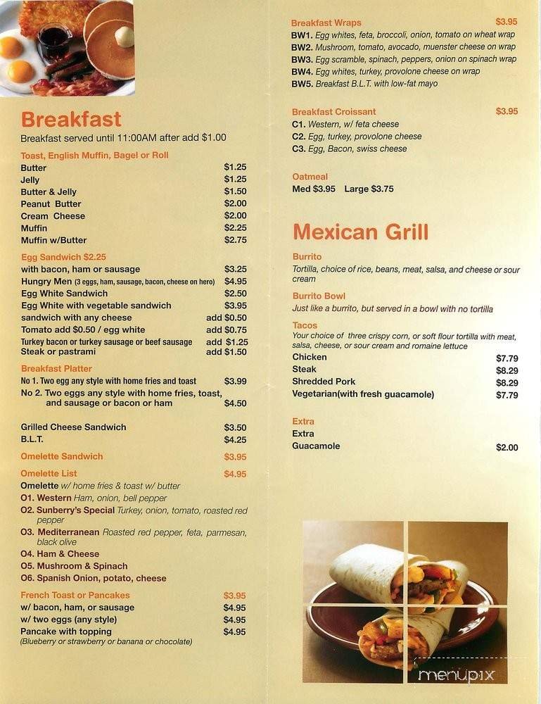 Menu page 1