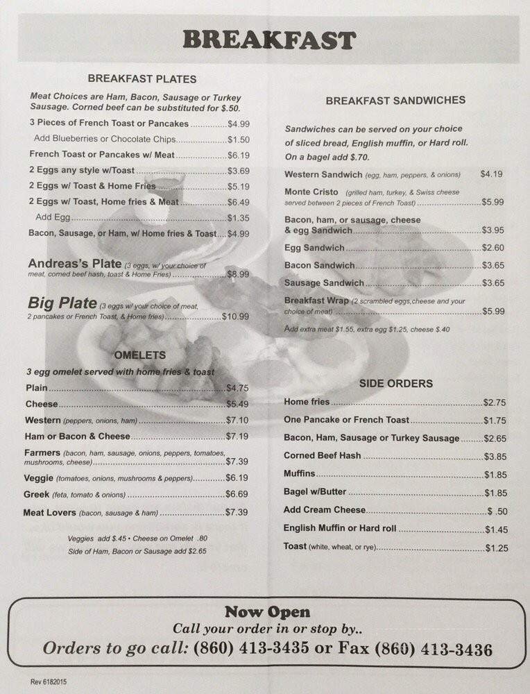 Menu page 1