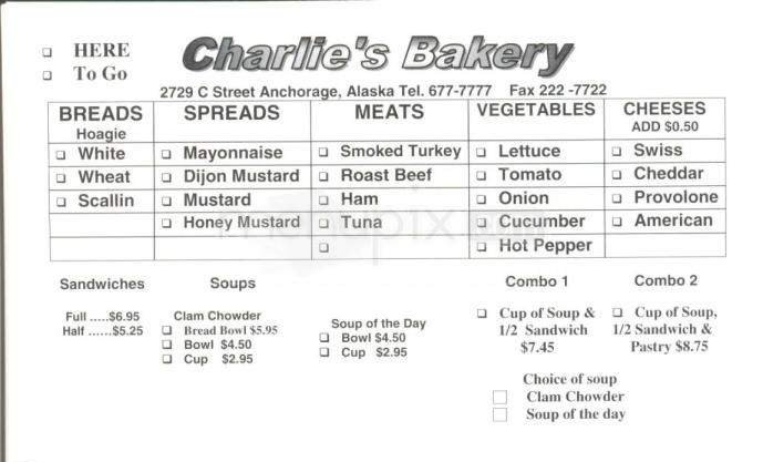 Menu page 1