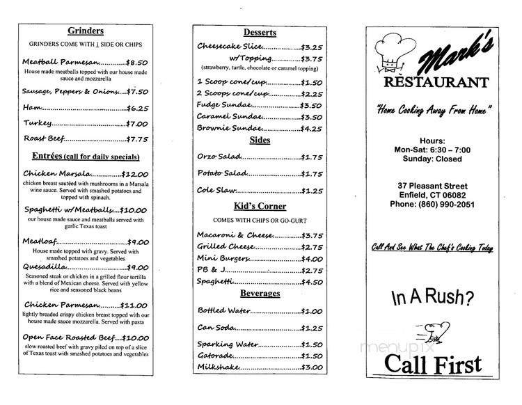 Menu page 1
