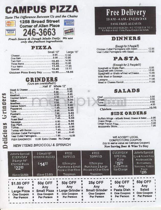 Menu page 1