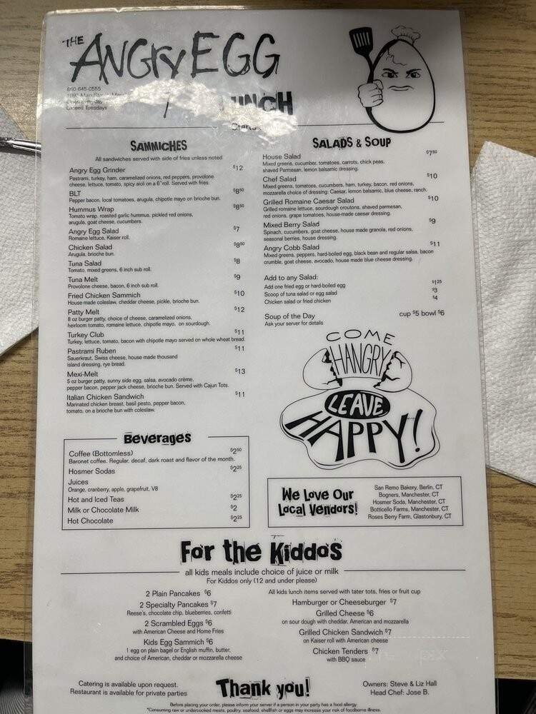 Menu page 1