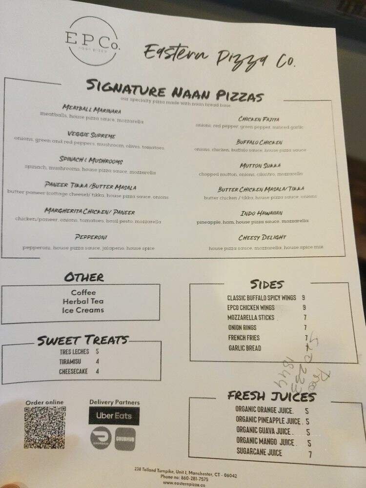 Menu page 1