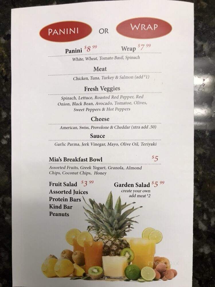 Menu page 1