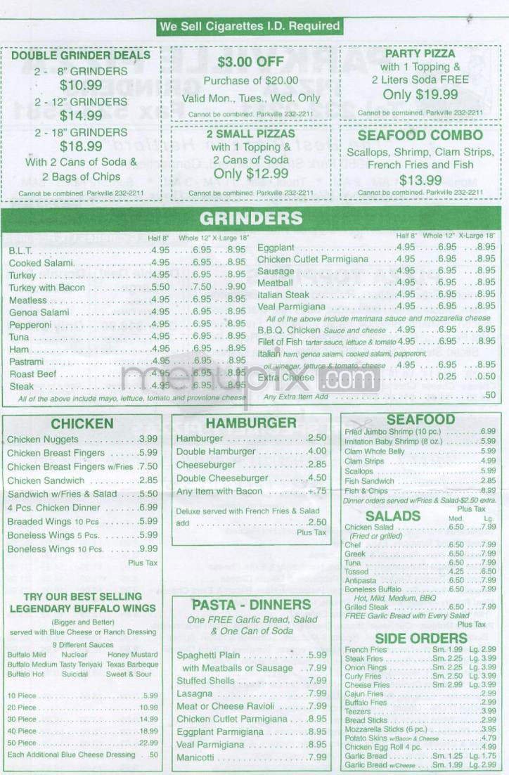 Menu page 3
