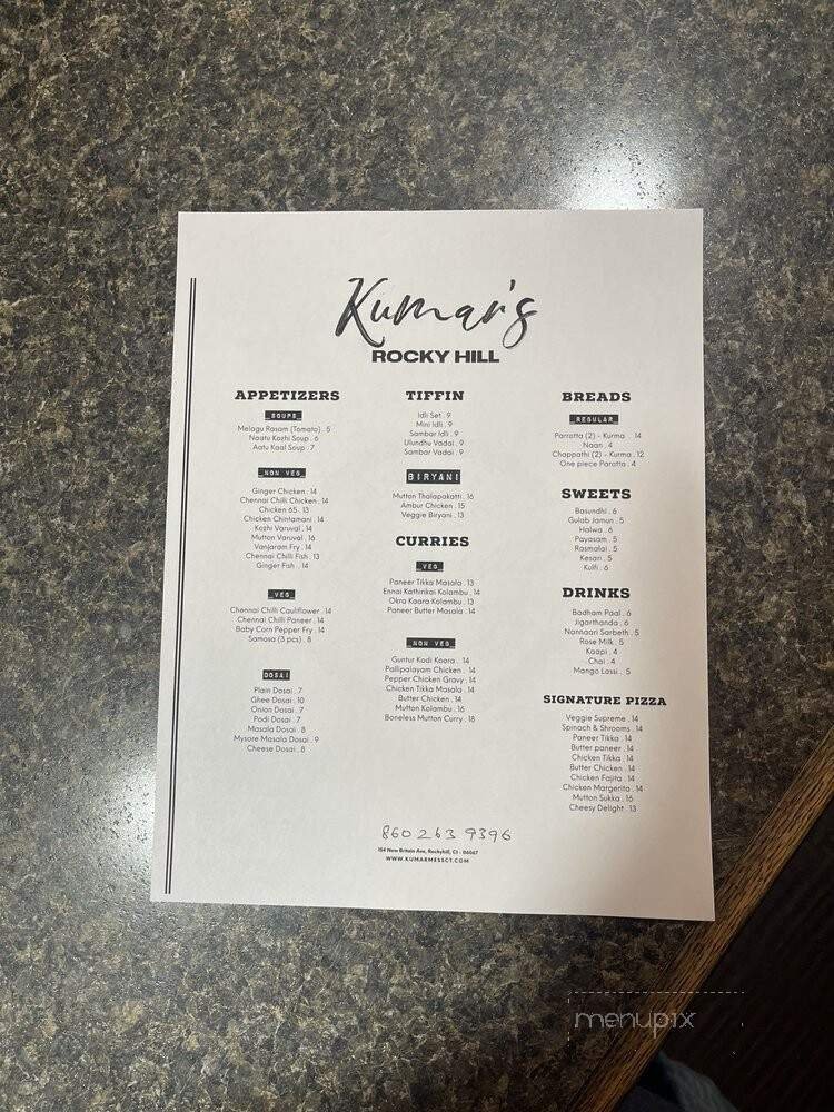 Menu page 1