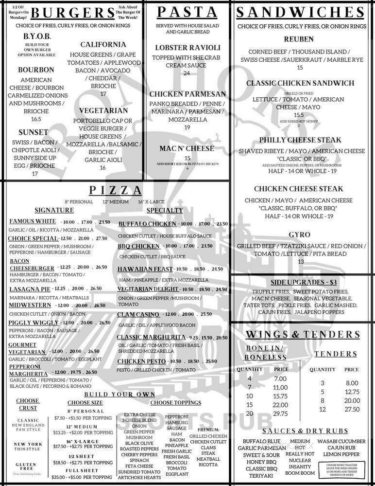 Menu page 1