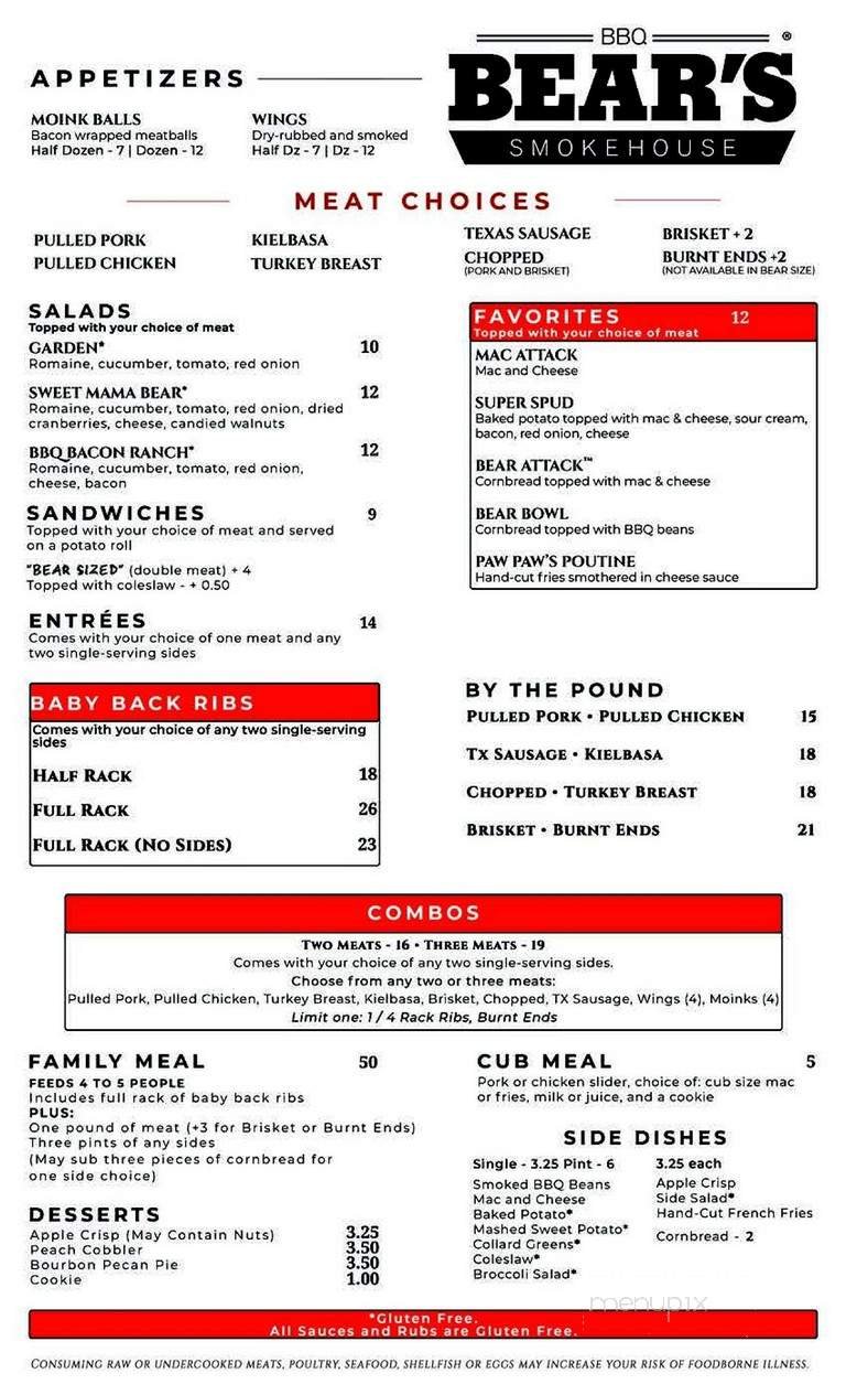 Menu page 1