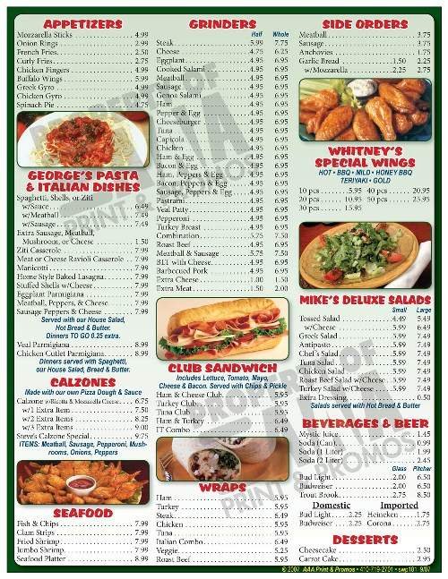Menu page 2