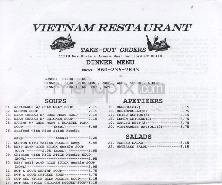 Menu page 1