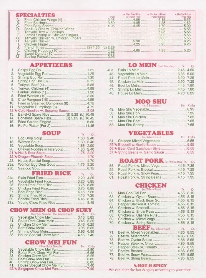 Menu page 2