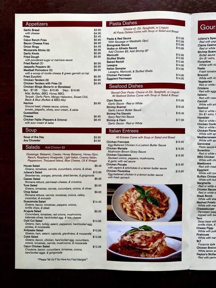 Menu page 1