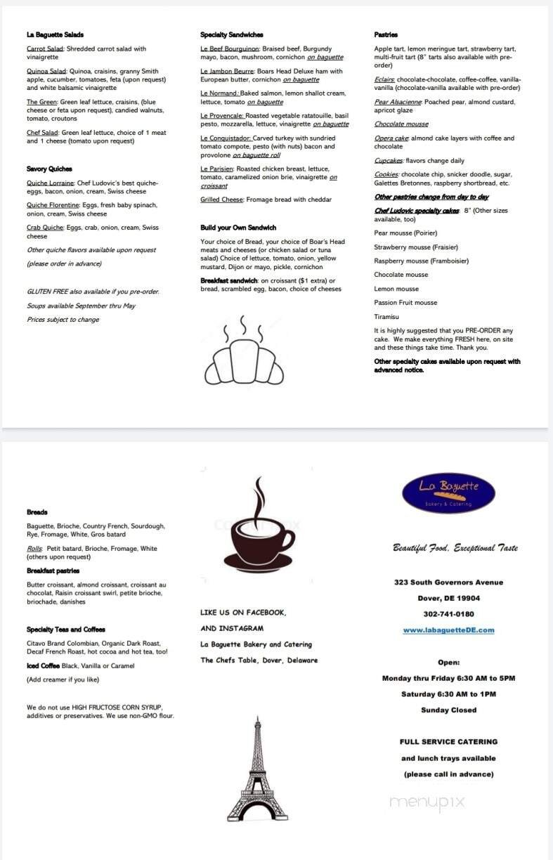 Menu page 1