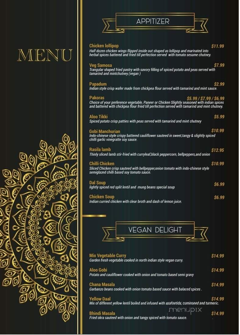 Menu page 1