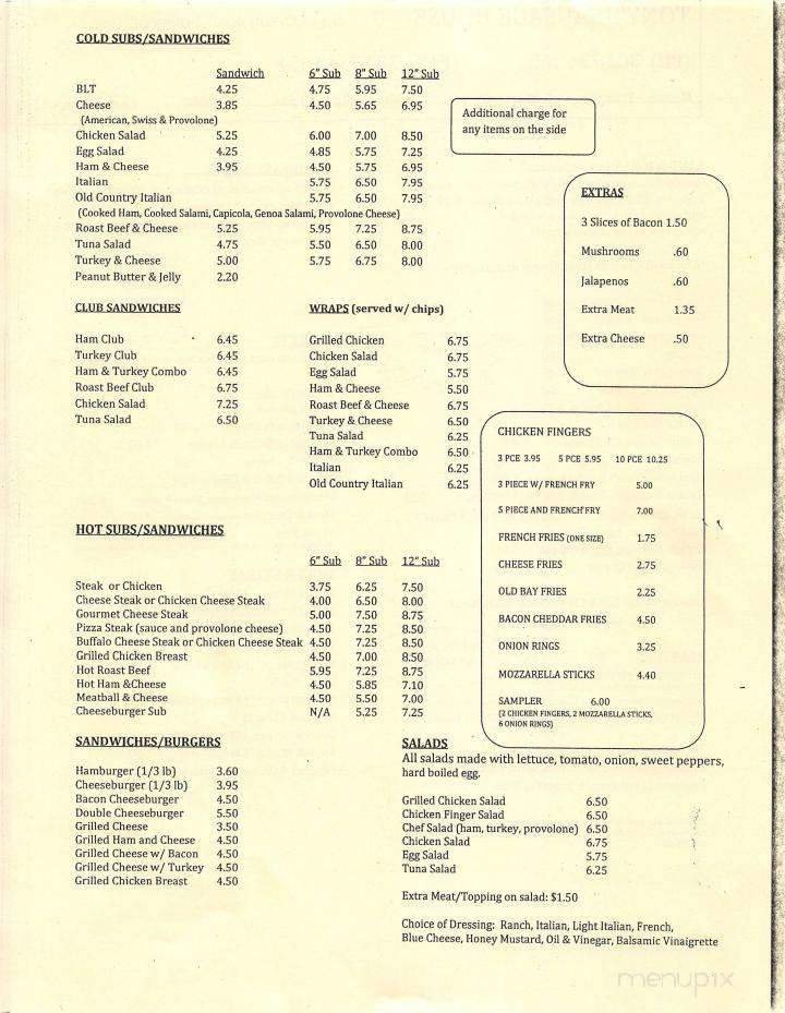 Menu page 1