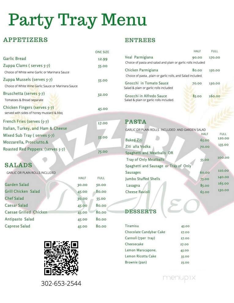 Menu page 1