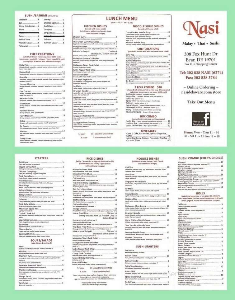 Menu page 2