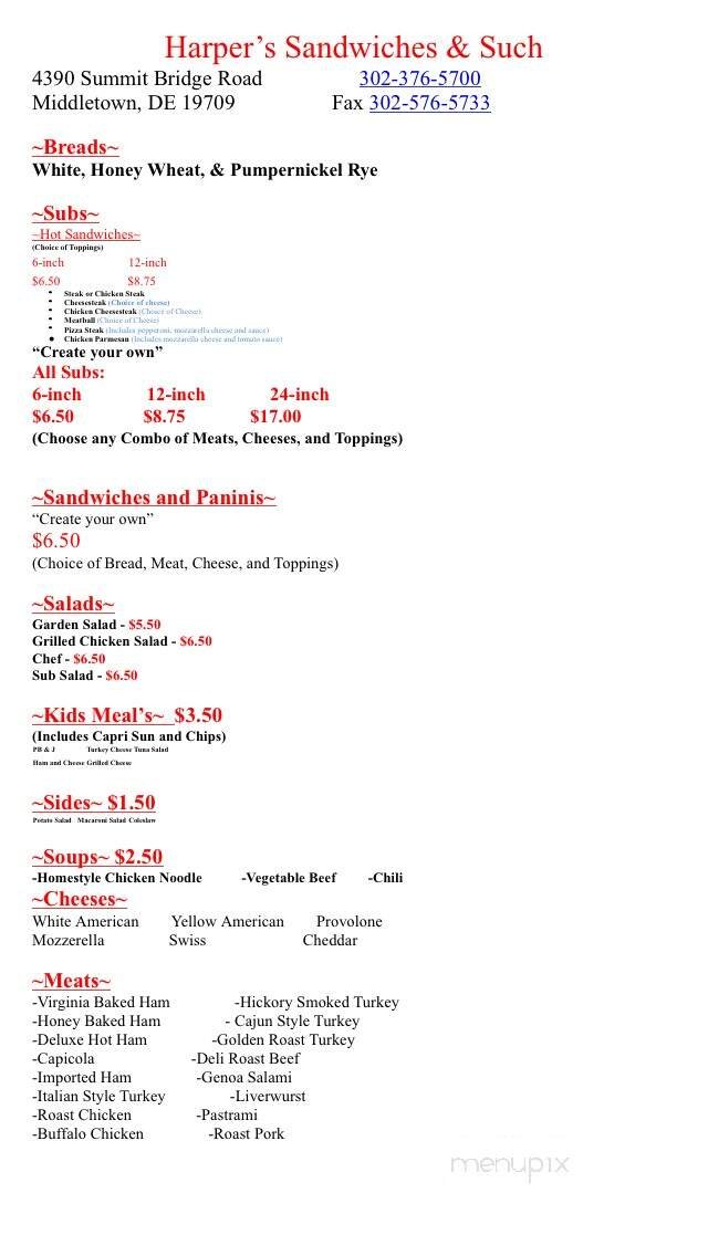 Menu page 2