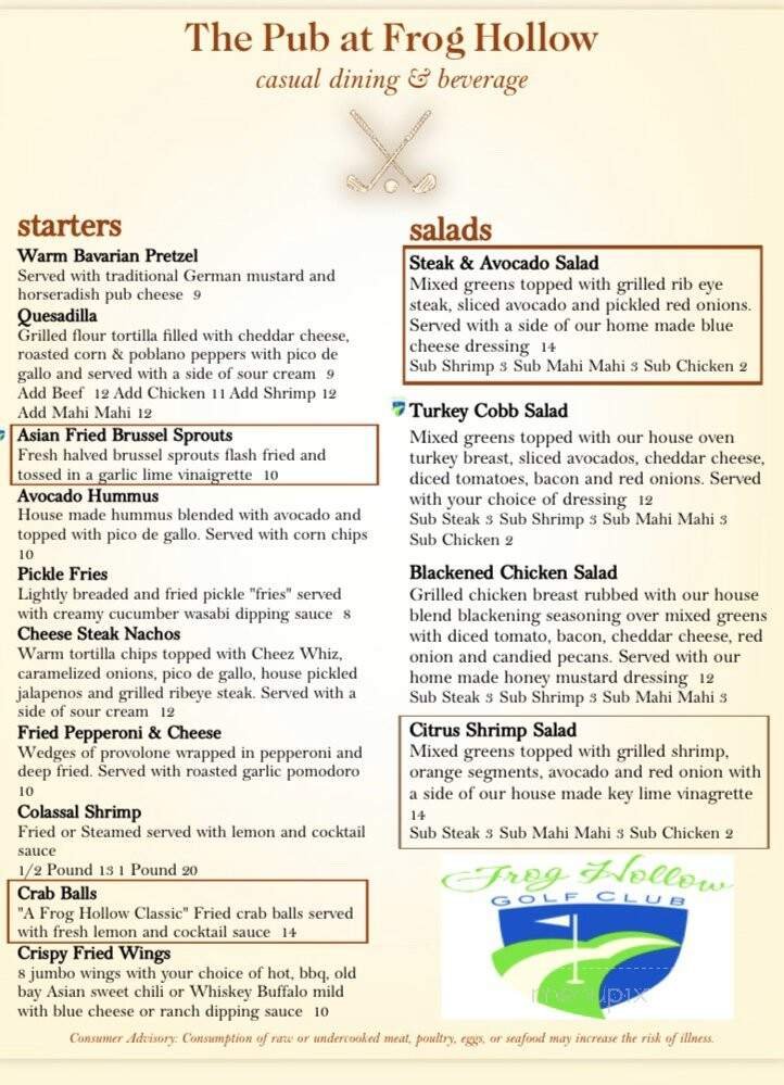 Menu page 1