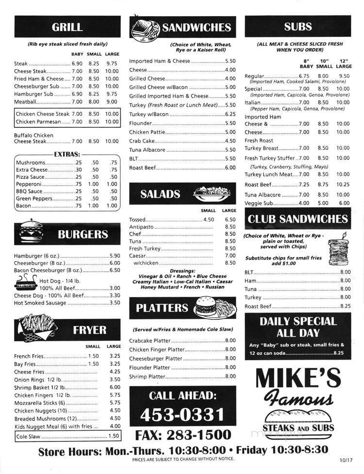 Menu page 2