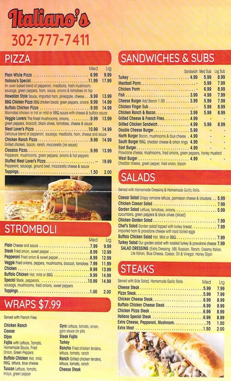 Menu page 1
