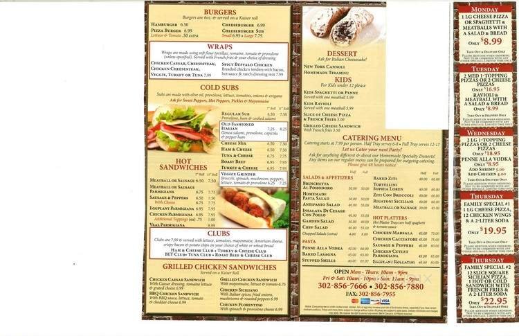 Menu page 2