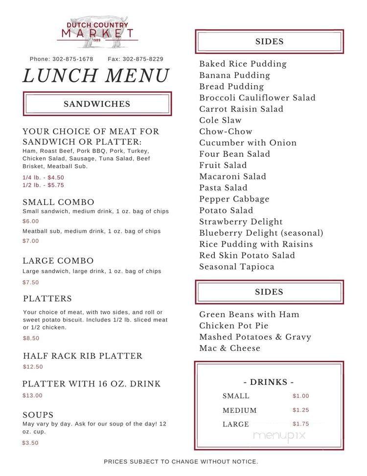 Menu page 1