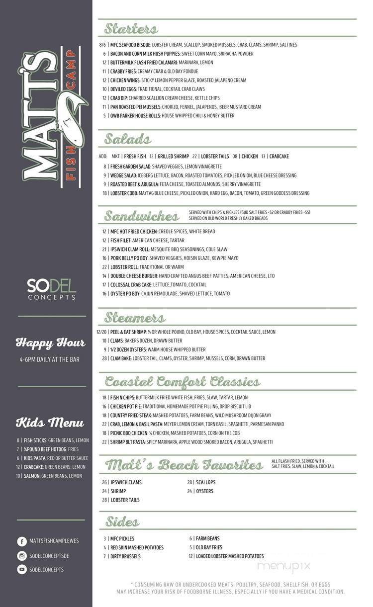 Menu page 1