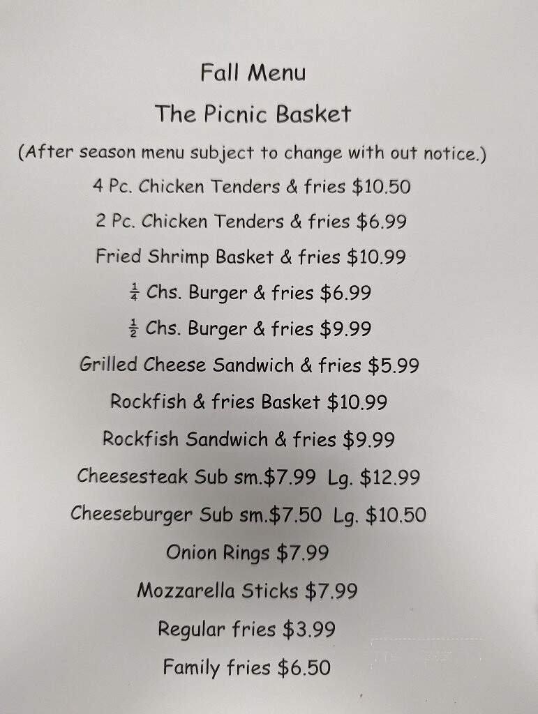 Menu page 1