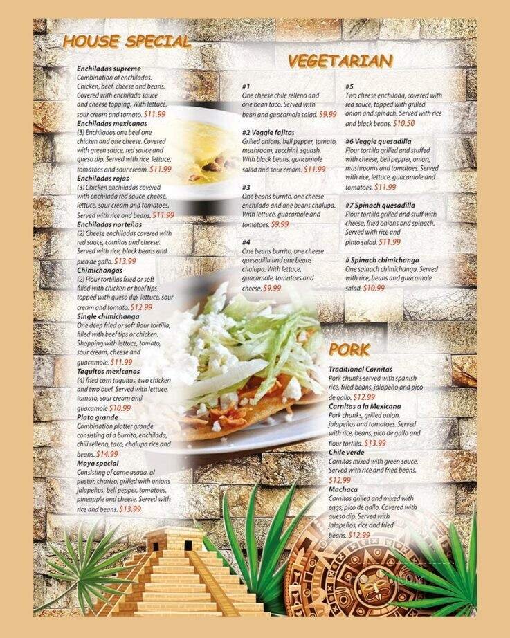 Menu page 9