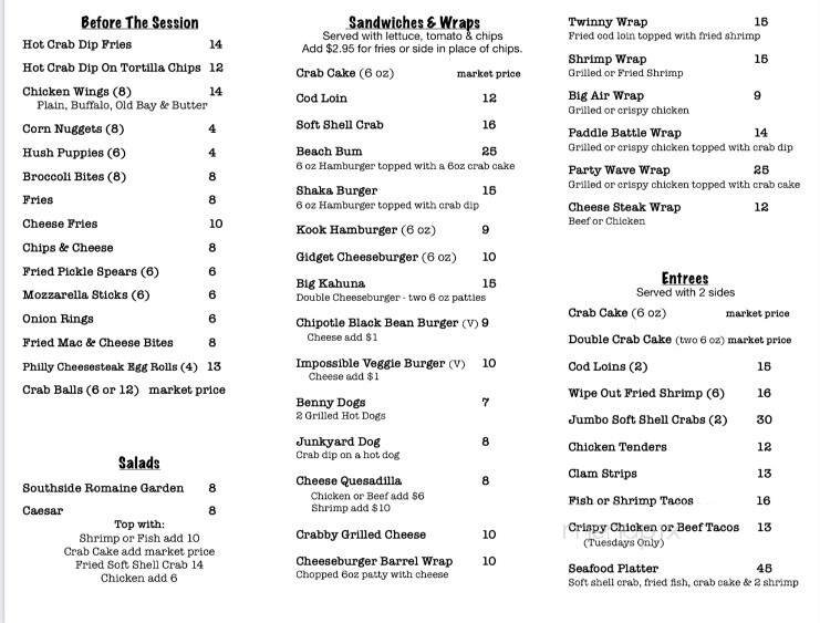 Menu page 2