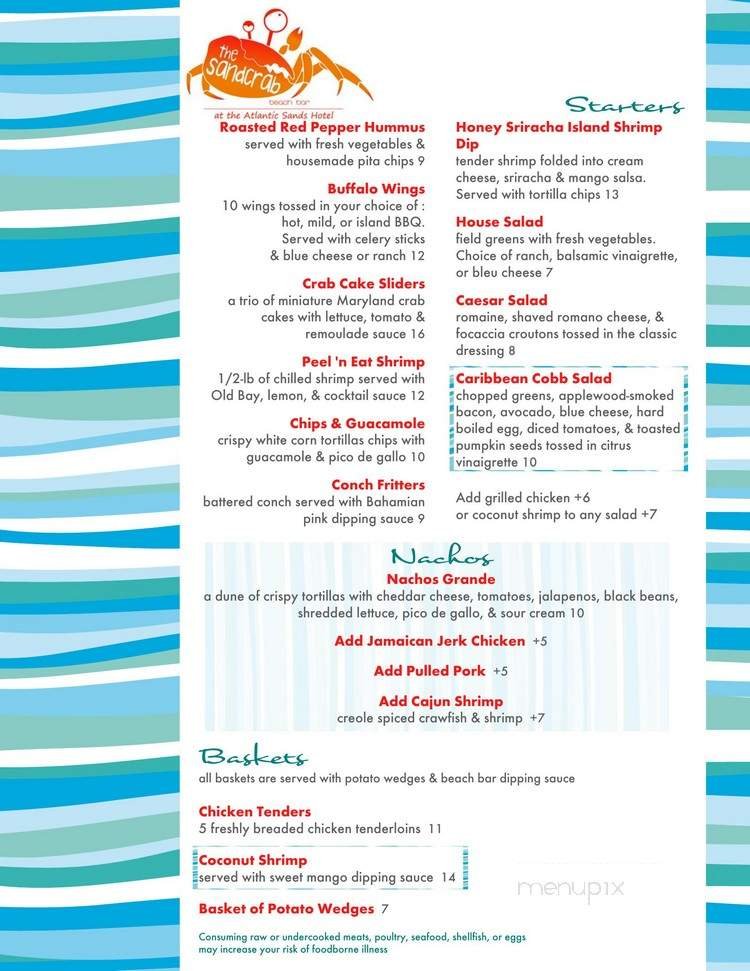 Menu page 1